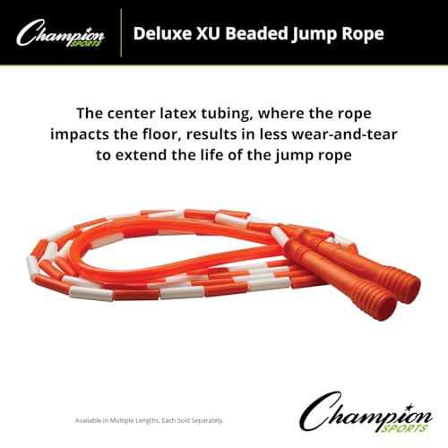 Champion Sports Deluxe XU Beaded Jump Rope - in Multiple Lengths