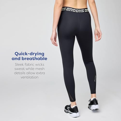 Brooks Women’s PR Elite Tight, Mid-Rise Compression Running Tights, Quick-Drying Breathable Fabric with Mesh Ventilation