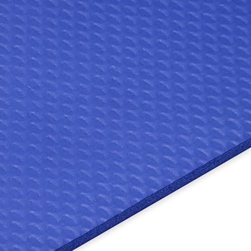 Champion 10mm Exercise Mat, Blue, Cushioned Non-Slip Workout Mat with Textured Base for Yoga, Pilates, Stretching & Floor-...