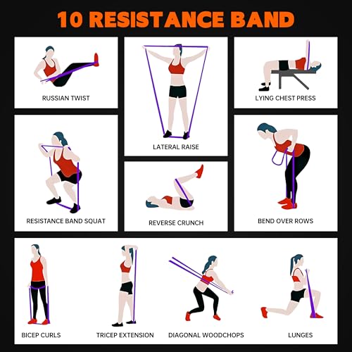 Resistance Bands for Working Out, Workout Bands, Training Bands Set, Pull Up Exercise Bands for Home Workouts, Full Body T...