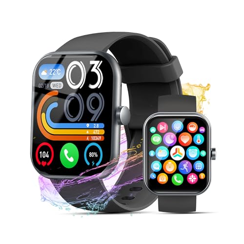 Smart Watch for Men Women(Answer/Make Calls), 2026 New 1.96" HD Smartwatch, Fitness Tracker with 110+ Sport Modes, IP68 Wa...