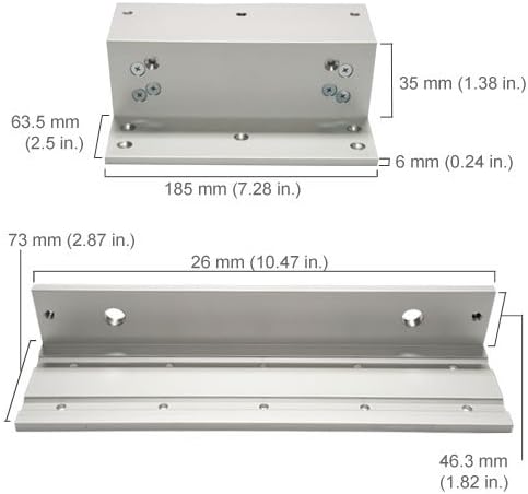 Visionis FPC-5359 One Door Access Control Inswinging Door 1200lbs Electromagnetic Lock Kit with Wireless Receiver Remote and PIR System