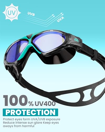 OutdoorMaster Swim Mask - Wide View Swimming Mask & Goggles Anti-fog Waterproof