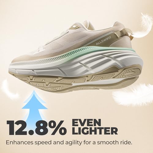 ALLSWIFIT Women's Walking Shoes Cushion Running Tennis Non-Slip Comfortable Workout Gym Athletic Breathable Fashion Sneake...