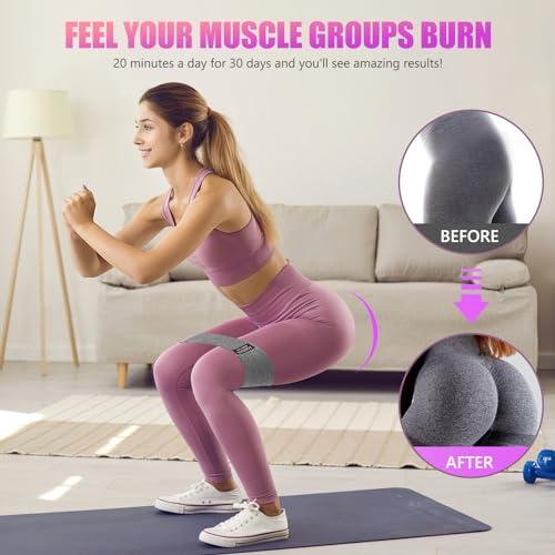 Resistance Bands for Working Out, Exercise Workout Bands for Women & Men, 3 Levels Elastic Stretch Bands for Exercise with...