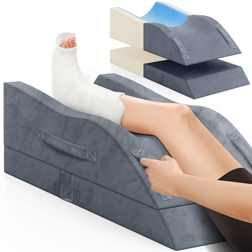 TranquilRelax Leg Elevation Pillows, Wedge Pillow for After Surgery, Memory Foam Leg Support Adjustable, Comfort Care for ...