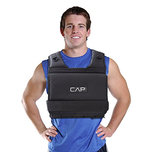 CAP Barbell Adjustable Weighted Vest | 20-150 lbs | Heavy-Duty Workout Vest with Removable Iron Weights for Strength Train...
