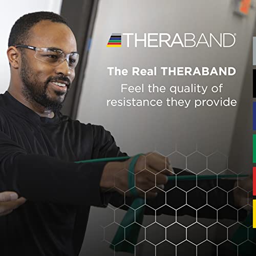 THERABAND Resistance Bands, 6 Yard Roll Professional Latex Elastic Band For Upper & Lower Body, Core Exercise, Physical Th...