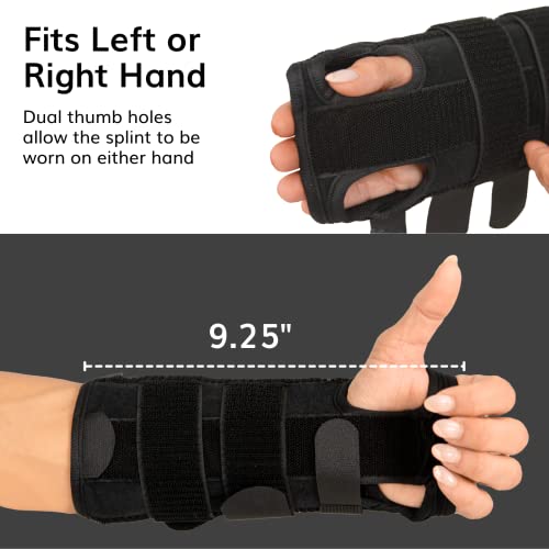 BraceAbility Volar Wrist Splint - Right or Left Hand Compression Support Brace for Carpal Tunnel Syndrome Relief, Fracture...