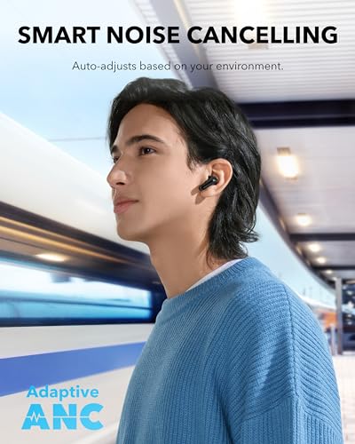 Soundcore P40i by Anker, Noise Cancelling Wireless Earbuds, Adaptive Noise Cancelling to Environments, Heavy Bass, 60H Pla...