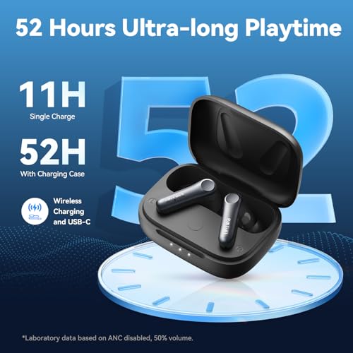 EarFun Air Pro 4 Adaptive Hybrid Noise Canceling Wireless Earbuds, Qualcomm Snapdragon Sound, aptX™ Lossless, 6 Mics AI CV...
