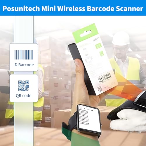 Posunitech Glove Barcode Scanner 2D GS02 Wearable Zebra SE4107 Reader IP65 Touch Scanning NFC Support Multi-Language for W...