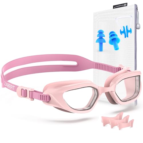 ZABERT Swim Goggles,W2 Swimming Goggles for Adult Men Women, Anti-fog UV Protection No Leaking
