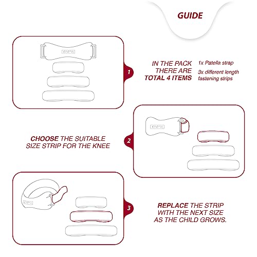 KARM Kids Knee Brace Strap - Osgood Schlatter Knee Brace Youth for Kids, Child - Patellar Tendon Support Patella Band for ...