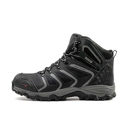 NORTIV 8 Men's Ankle High Waterproof Hiking Boots Outdoor Lightweight Shoes Trekking Trails Armadillo