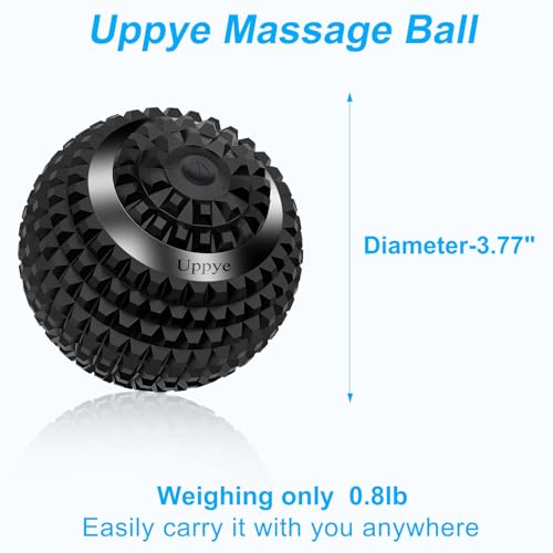 Uppye Vibrating Ball Massager, 4-Speed High-Intensity Fitness Lacrosse Ball, Mobility Ball for Workout Recovery, Deep Tiss...