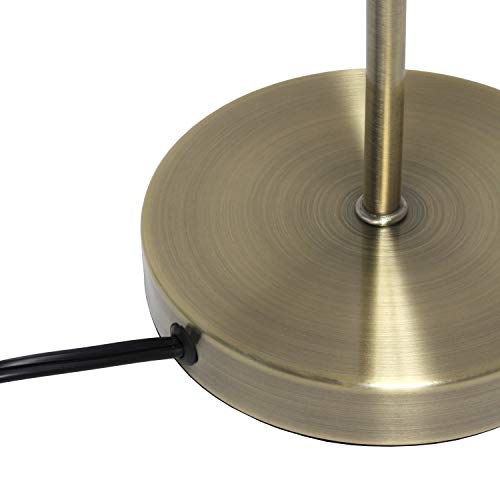Simple Designs Lt1086-Abs Modern Metal Table Lamp, Antique Brass Finish, Iron Construction