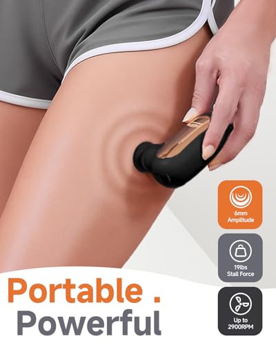 CAREKING Mini Massage Gun, Deep Tissue Small Muscle Massager for Pain Relief, Travel Massage Gun for Neck Shoulder Thigh B...