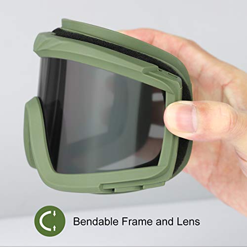xaegistac Airsoft Goggles Tactical Safety Goggles Anti Fog Glasses Hunting Cycling
