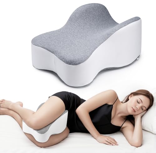 anzhixiu Long 14” Knee Pillow for Side Sleeper Fully Support Thighs and Knees for Required Knee Separation- Leg Pillow for...