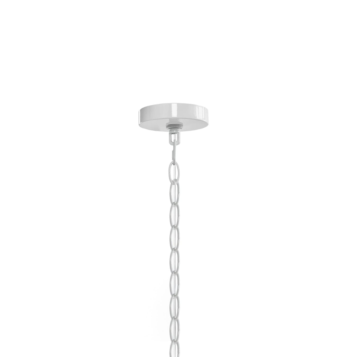 Hampton Hill Mid Century Chandelier, 16.25Dia X 51.75H, White, Iron & Glass, Model Fb150-1160, Adjustable Ceiling Light For Bedrooms & Dining