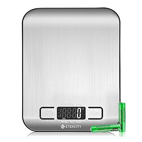 Etekcity Smart Scale for Body Weight Body Analyzer Machine and Food Kitchen Scale 304 Stainless Steel