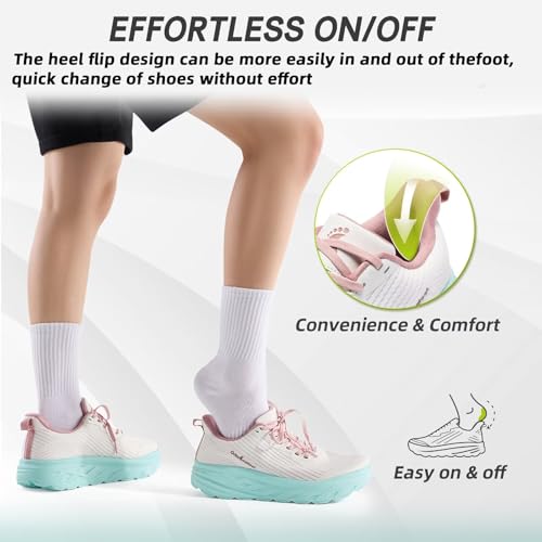 Women's Orthopedic Diabetic Wide Running Shoes: Comfortable Casual Arch Support Plantar Fasciitis Fashion Sneakers, High A...