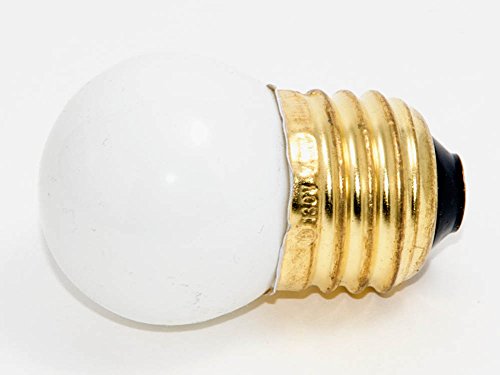 Bulbrite 7.5W S11 White Sign Bulb, E26 Base, Warm White, Model 702007, Brass Material