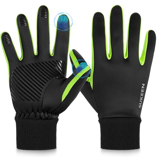 Sukeen Winter Gloves Men Women Touchscreen Anti-Slip Sports Gloves Lightweight Cold Weather Warm Gloves for Running, Cycling
