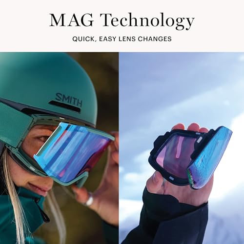 SMITH I/O MAG Snow Goggles – Adult Ski & Snowboarding Goggles with Everyday lens + Interchangeable Lens – for Men & Women