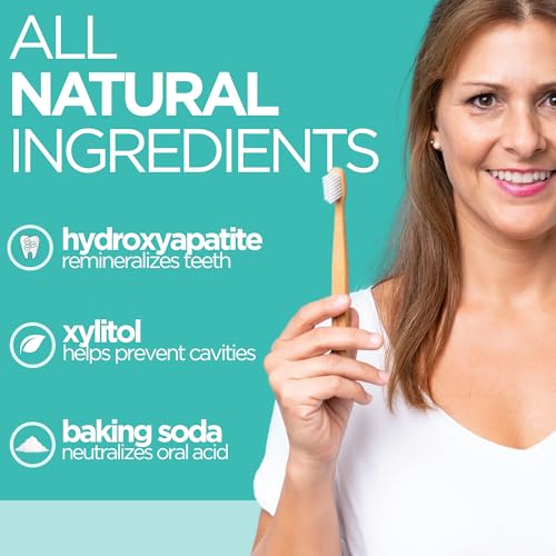 Wellnesse Whitening Hydroxyapatite Toothpaste with Xylitol, Natural Fluoride-Free Teeth Whitening Toothpaste for Adults, S...
