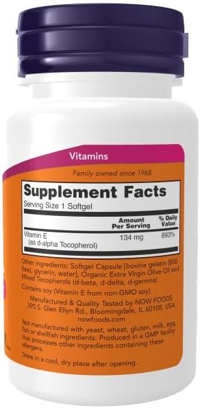 Vitamin E-200 IU 100 Softgels (Pack of 2)