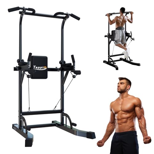 Tappio Power Tower Pull Up Bar for Home Gym, Multi Functional Pull Up Bar Stand Dip Bar Station, Adjustable Height Workout...
