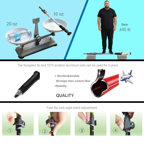 EpochCreate Trekking Pole as Selfie Stick-Hiking Sticks for All Terrain for Women&Men with Detachable Phone & GoPro Mount,...