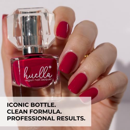 Huella Vegan Nail Polish, Clean Beauty, 15-Free & Cruelty-Free - Longwear, Glossy Finish, Chip-Resistant, Lacquer (Curtain Call)