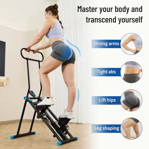 HXD-ERGO Stair Stepper for Home, New Version 6 Adjustable Resistance Vertical Climber Cardio Exercise Machine, Folding Sta...