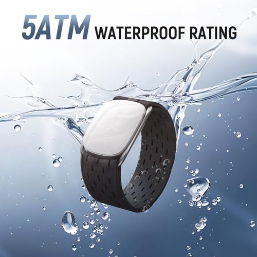 ANT+ Bluetooth Heart Rate Monitor, Portable Arm Heart Rate Monitor, 140 Hours Battery Life, Real Time Monitoring, Custom I...