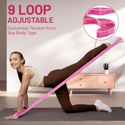 Slim Panda Stretch Strap, Multi-Loop for Physical Therapy,Elastic Yoga Stretching Strap for Dance,Yoga, Pilates & Gymnasti...