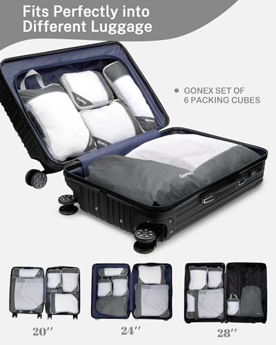 Compression Packing Cubes, Gonex Extensible Storage Mesh Bags Organizers