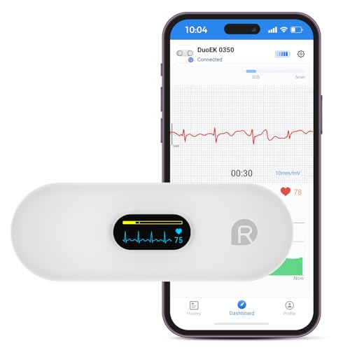 OVIIN Portable Heart Rate Monitor, Wireless Home Use Heart Rhythm Tracker, Heart Monitoring Devices,Smartphone App Compati...