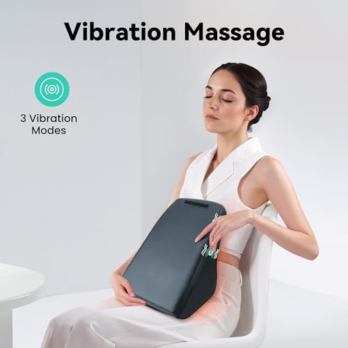 Snailax Back Massager for Back Pain Deep Tissue, Shiatsu Neck and Back Massager with Heat, Vibration, Kneading Massage Pil...