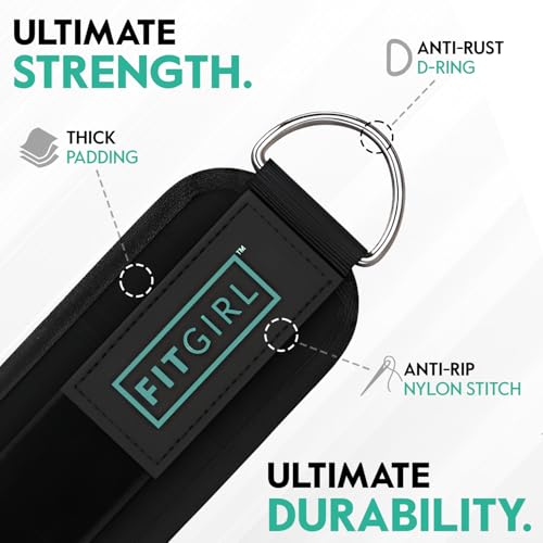 FITGIRL Ankle Strap for Cable Machine – Premium Padding and Comfort for Cable Exercise Machines, Cable Exercise Attachment...