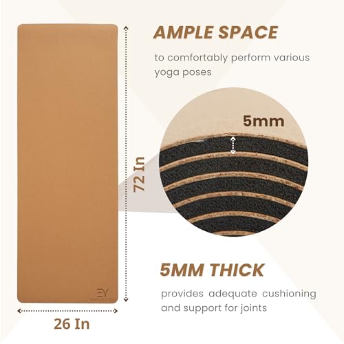 𝗘𝘃𝗲𝗿𝘆𝗱𝗮𝘆 𝗬𝗼𝗴𝗮 Mat Premium Edition, Non-Slip Exercise & Fitness Mat - Eco-Friendly, Anti-Tear, 3-5mm Thickness ...