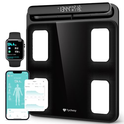 Tychesy Smart Scale with BMI, 8-Electrode Body Composition Analyzer for Weight Loss, Full Body Pod Scale with Segmented An...