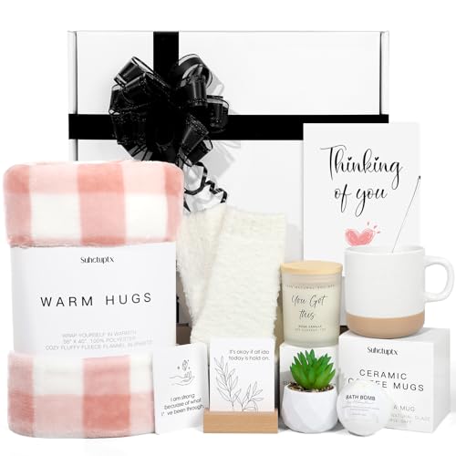 Suhctuptx Get Well Gifts for Women, Feel Better Self Care Package for Women, Get Well Soon Gift Baskets Thinking of You Bo...