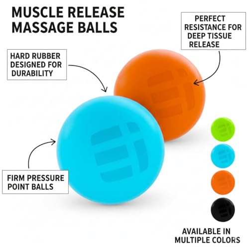Massage Lacrosse Balls for Myofascial Release - Trigger Point Therapy Ball Set for Deep Tissue Relief - Foot Massage Ball ...