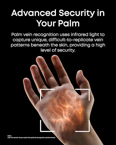 eufy FamiLock S3 Max Smart Lock with Palm Vein Recognition - Keyless Entry Door Lock for Front Door, 3-in-1 Wi-Fi Keypad D...