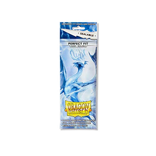 Dragon Shield Sealable Inner Card Sleeves Standard Size (100 CT) – PVC-Free Polypropylene Double-Sleeve Protection Compati...