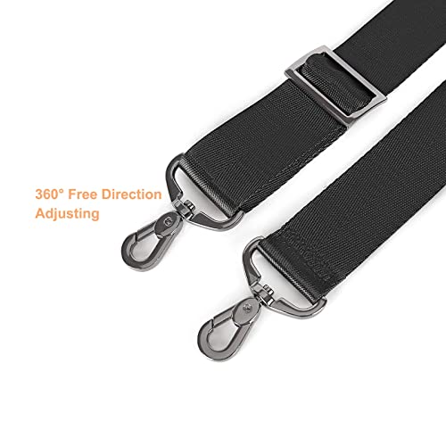 MOSISO 56 inch Shoulder Strap, Adjustable Thick Soft Universal Replacement Non-Slip Fit Padded with Metal Swivel Hooks for...