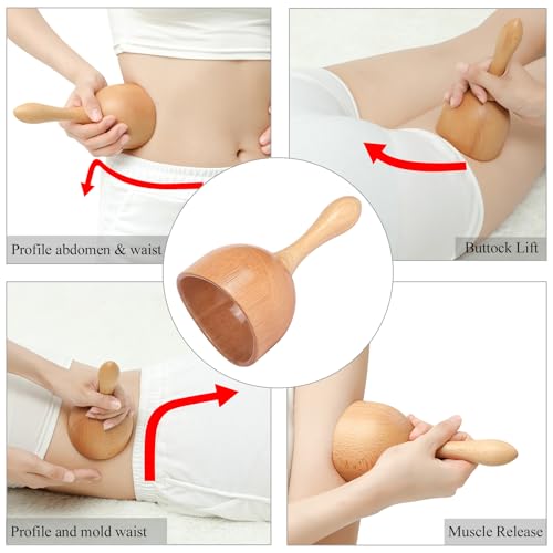 Komogir Wood Therapy Massage Tools 5-in-1 Lymphatic Drainage Massager Maderoterapia Kit Wooden Massager Body Sculpting Too...
